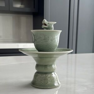 Longquan Celadon Incense Burner.  Dragon Incense Burner. Celadon.